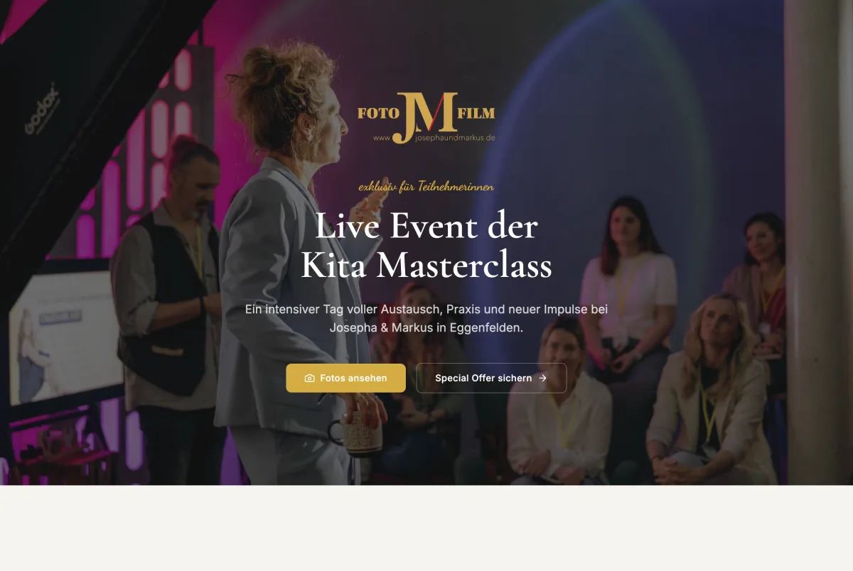 Event-Landingpage JM Kita Masterclass